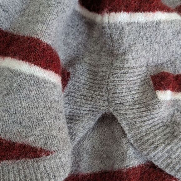 Madewell 90s Wool Blend Split Curved‎ Hem Crewneck Westlake Pullover Sweater M - Picture 9 of 9